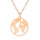 Damen Halskette Halsketten Weltkarte Globus Welt Symbol Rosegold Gold Silber Schwarz Rose Gold