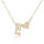 Damen Halskette Namenskette mit Buchstaben (A-Z) Herz Geschenk Damenhalskette Gold E