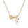 Damen Halskette Namenskette mit Buchstaben (A-Z) Herz Geschenk Damenhalskette Gold F
