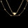 2x Damen Halskette mit Herz Anh&auml;nger Gold Silber Geschenk Necklace Frauen Kette