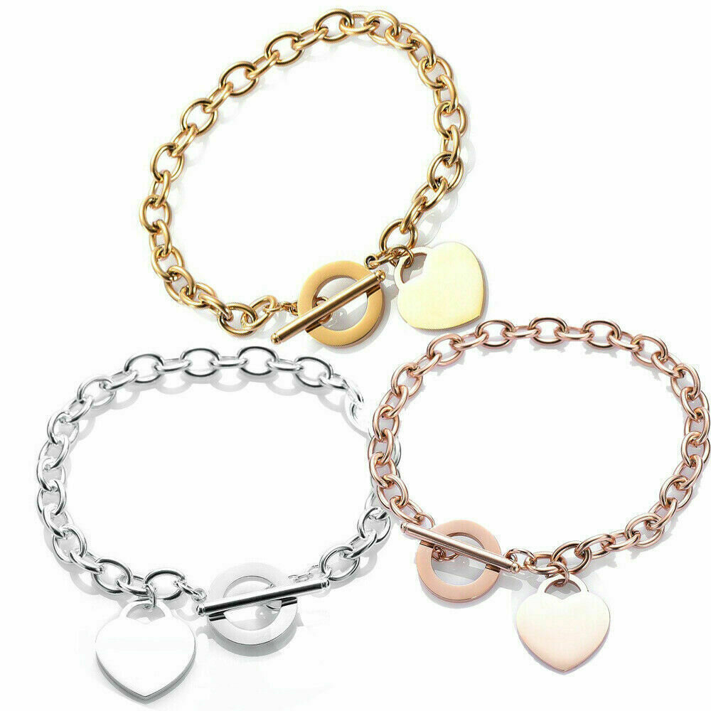 Gold & Rosè BONNYBIRD ® Armbänder Damen mit verschiedenen Anhängern Hochwertige Premium Edelstahl Armketten in Silber
