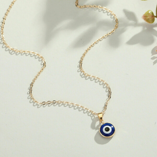 blaue Perlenkette mit Nazar Auge Schmuck Ketten Perlenketten 