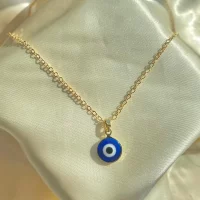 Nazar Boncuk b&ouml;ses Auge Amulett Gl&uuml;cksbringer T&uuml;rkisch Arabisch Halskette Gold! Blau
