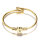 Armband Armreif Vergoldet Buchstabe (A-Z) Gold D