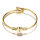 Armband Armreif Vergoldet Buchstabe (A-Z) Gold F