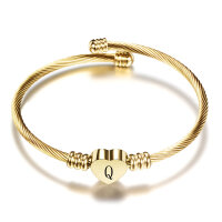 Armband Armreif Vergoldet Buchstabe (A-Z) Gold Q