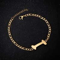 Armband Personalisiert A-Z Edelstahl Buchstaben Freundin Damen Geburtstag Gold-I
