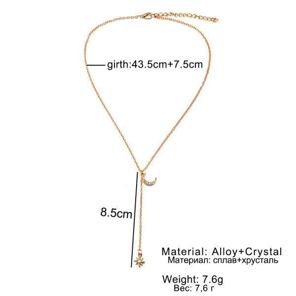 Stilvolle silberne Halbmond-hängende Halsketten-Kettenhalsketten-Frauen-Sch CBL 