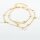 Damen Fu&szlig;kette Doppelperle Gold Unendlich Doppelkette Fusskette Armband Infinity
