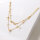 Damen Fu&szlig;kette Doppelperle Gold Unendlich Doppelkette Fusskette Armband Infinity Gold
