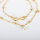 Damen Fu&szlig;kette Doppelperle Gold Unendlich Doppelkette Fusskette Armband Infinity Silber