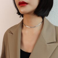 Klingenkette Schl&uuml;sselbein Halskette Silber-30+8cm